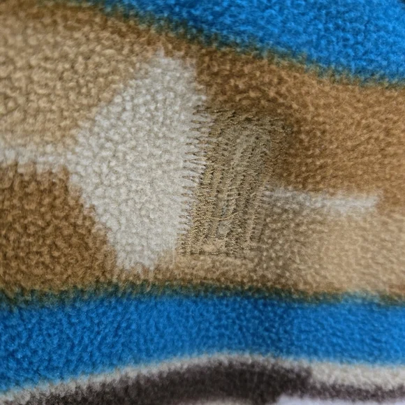 Patagonia Synchilla Fleece Pullover Snap-T Teal Brown Aztec Mountain Mens Medium
